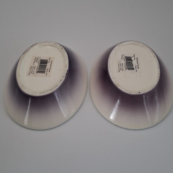 Springmaid Royale Lily of the Nile Ceramic Bathroom Soap Dish Set Of 2 Purple - Picture 6 of 8